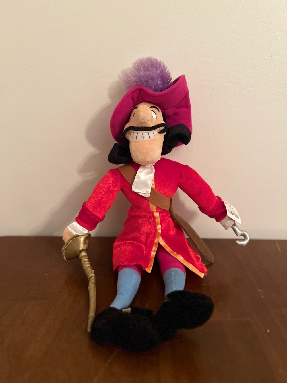 Disney Store Captain Hook Plush Doll 18 inches